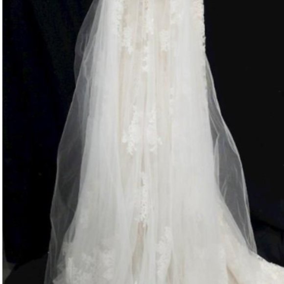Ivory & Light Gold Dennis Basso Gown Designed for Kleinfeld - Picture 10 of 17